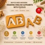 39-Piece Kids Drawing English Alphabets With Puzzles