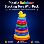 Plastic Rainbow Stacking Toy with Duck