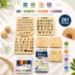 Wooden Learning Board for Kids | English & Urdu Alphabets, Numbers & Drawing Practice