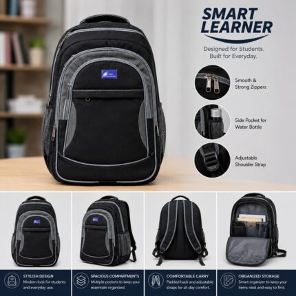 Smart Learner Student Backpack – Stylish, Spacious & Everyday Ready