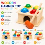 Wooden Hammer Toy for Kids – Fun Tap & Pop Learning Toy