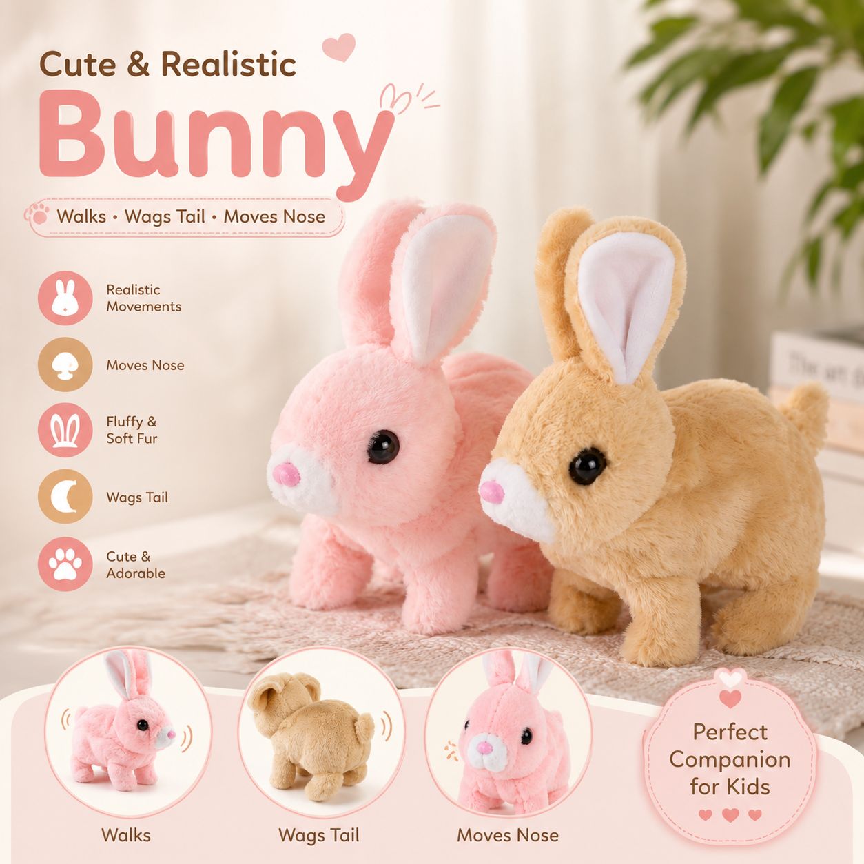 WhatsApp Image 2026-05-18 at 12.59.57 AM Cute & Realistic Bunny Toy β Adorable Walking Plush Bunny for Kids - Image 1
